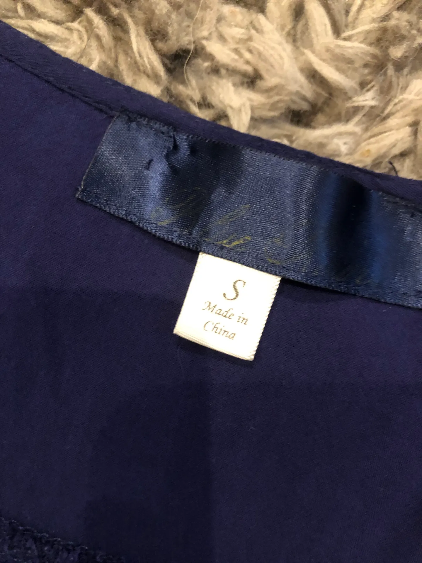 Navy Embroidered Sleeveless Top - Image 4