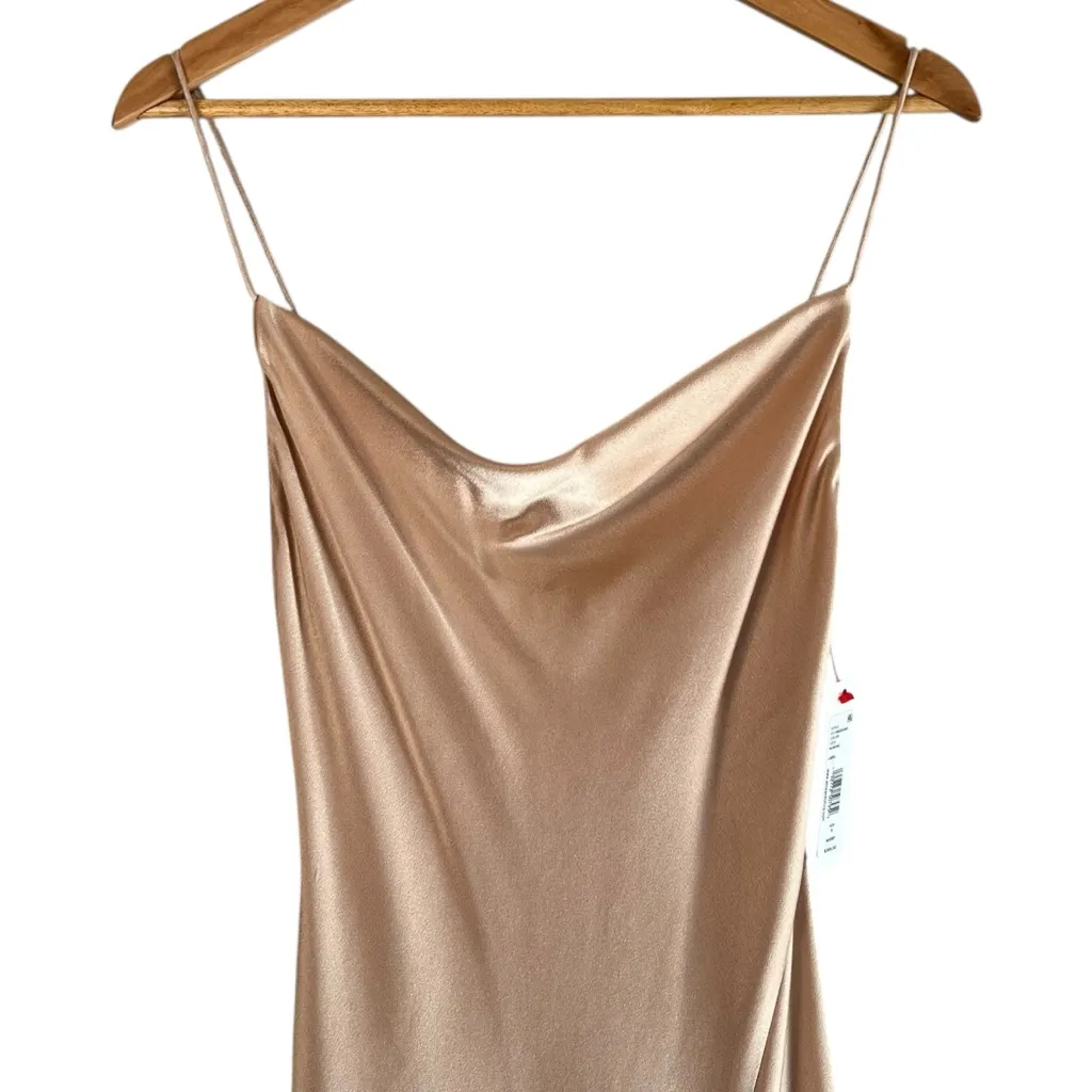 Alice + Olivia Harmony Drapey Slip Dress Size 6 in the color almond NWT - Image 9