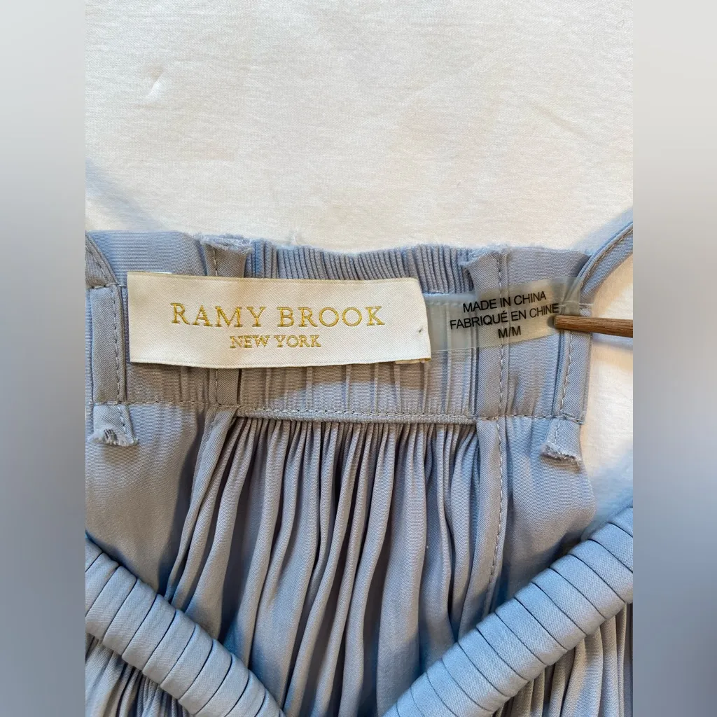 Ramy Brook sleeveless top dramatic‎ neckline, Grey, size Medium - Image 3