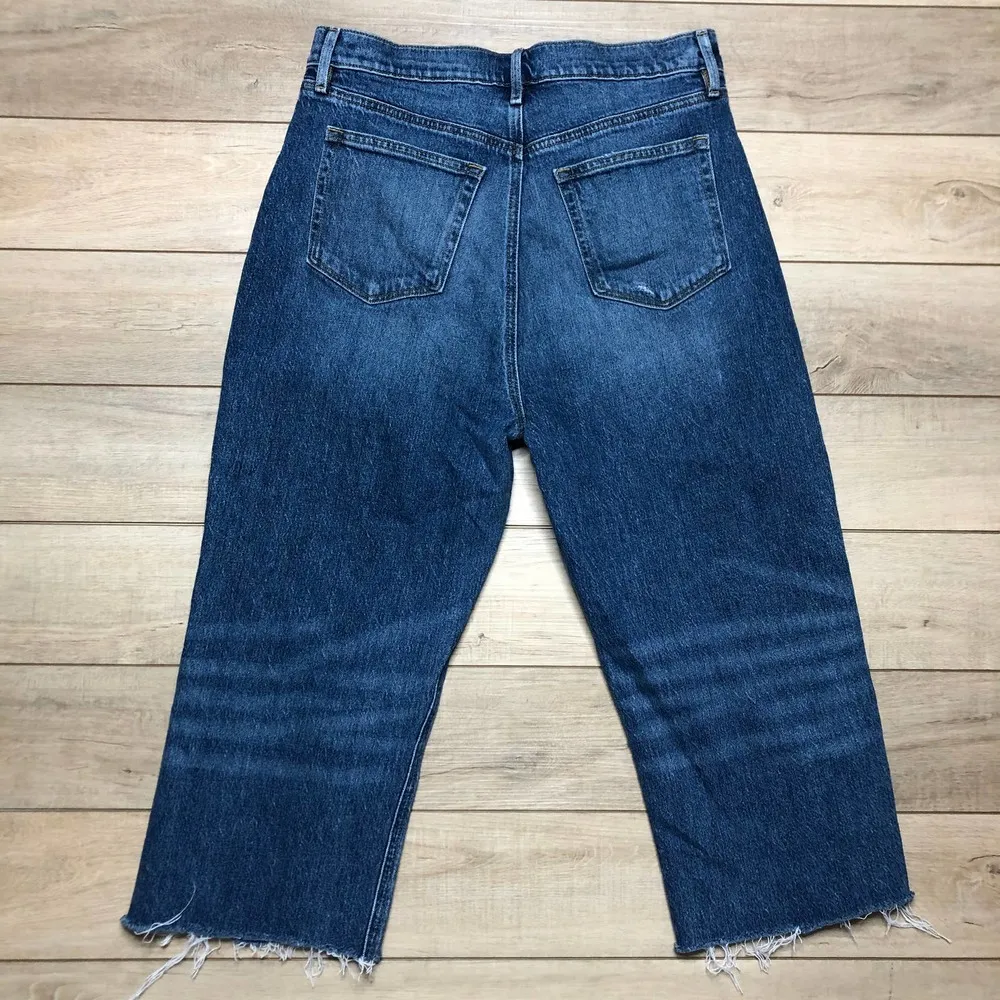 LOFT 90s High Waist Straight Leg Crop Denim Jeans Size 29 - Image 2