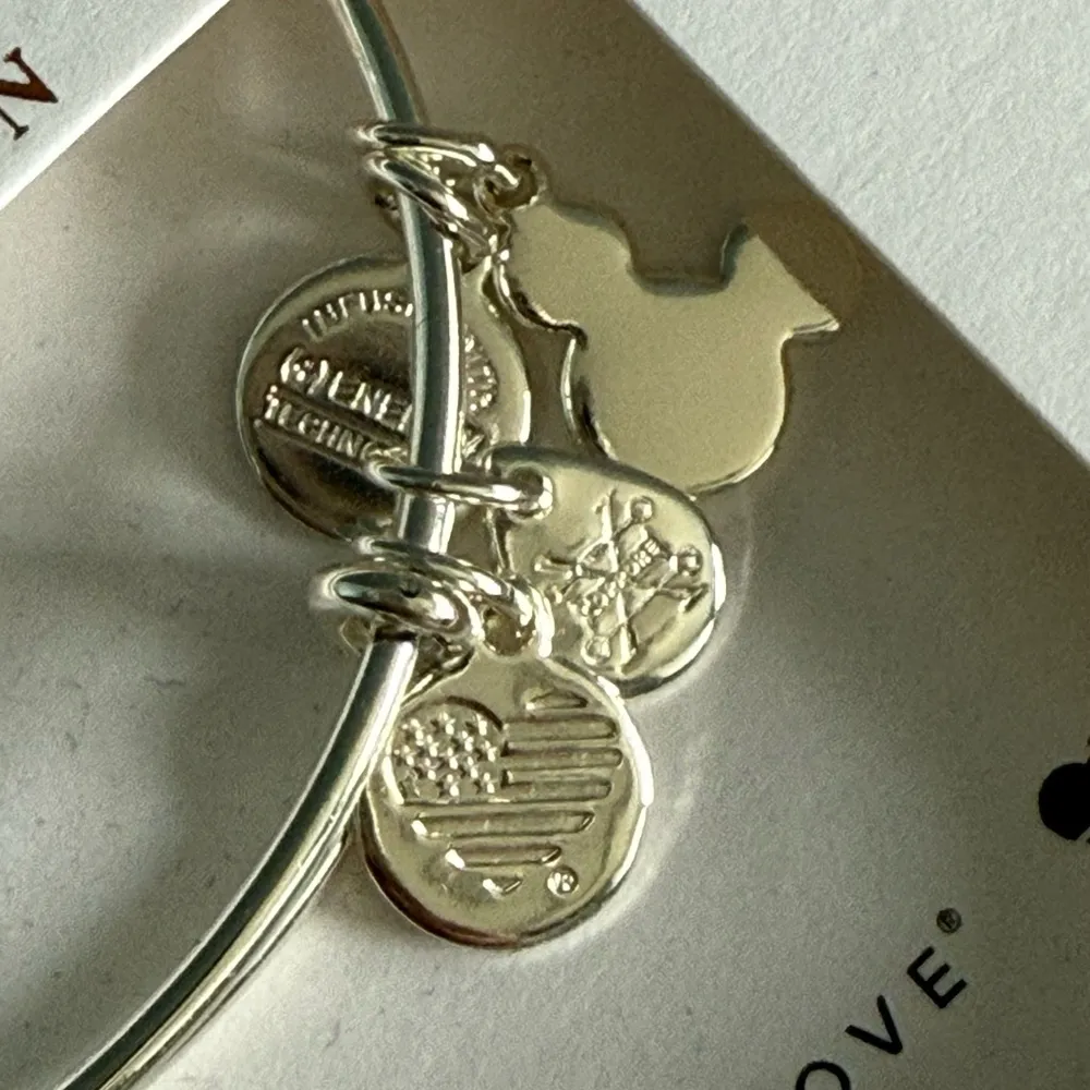 Disney x Alex and Ani Cinderella Silvertone Bangle Bracelet - Image 5