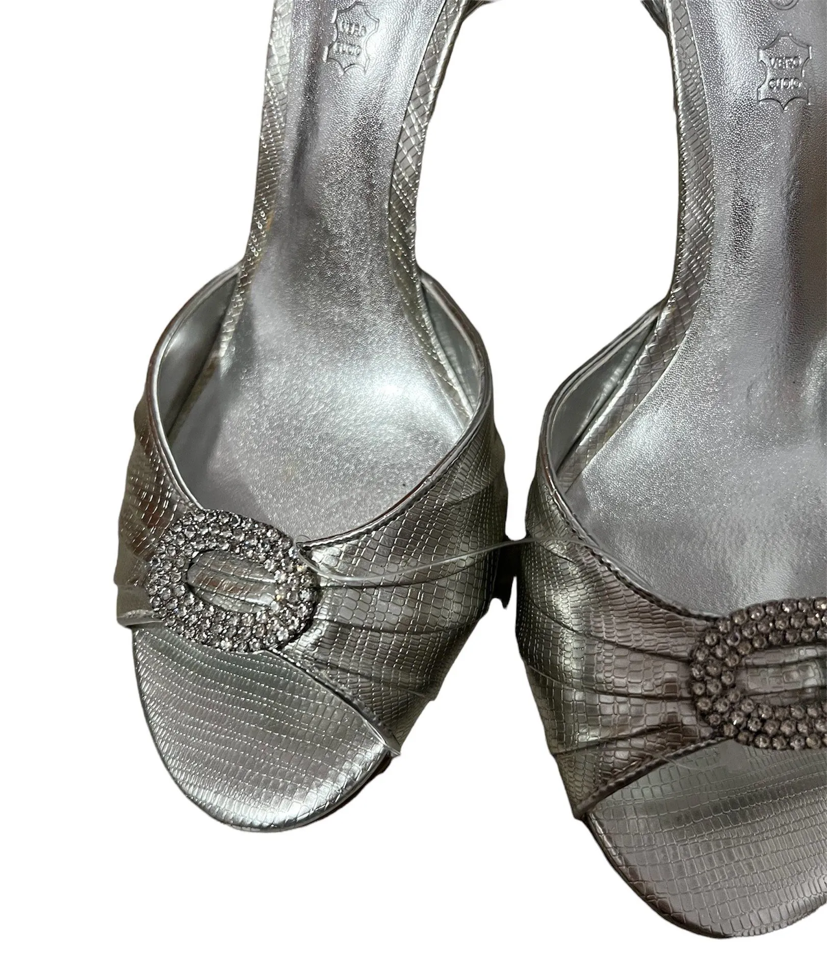 Silver Peep Toe Heels - Image 4