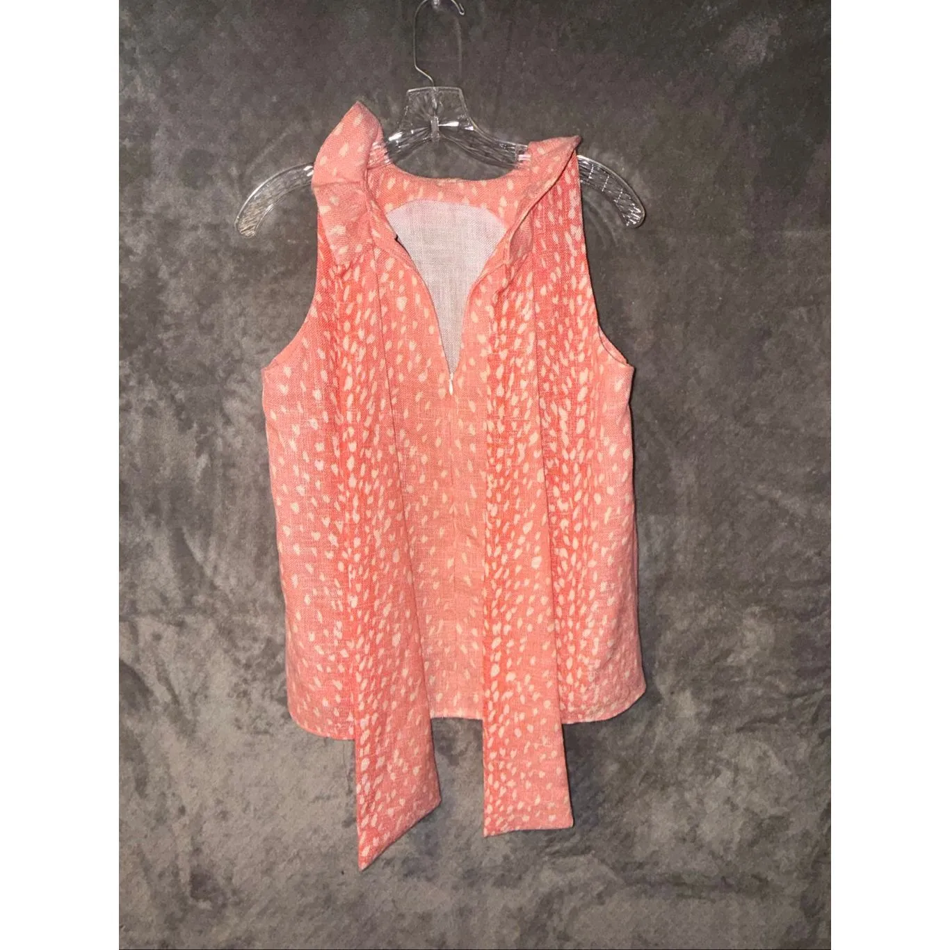 Tuckernuck Antelope Linen Blend Mason Sleeveless Top Bow Detail Small #765 - Image 6