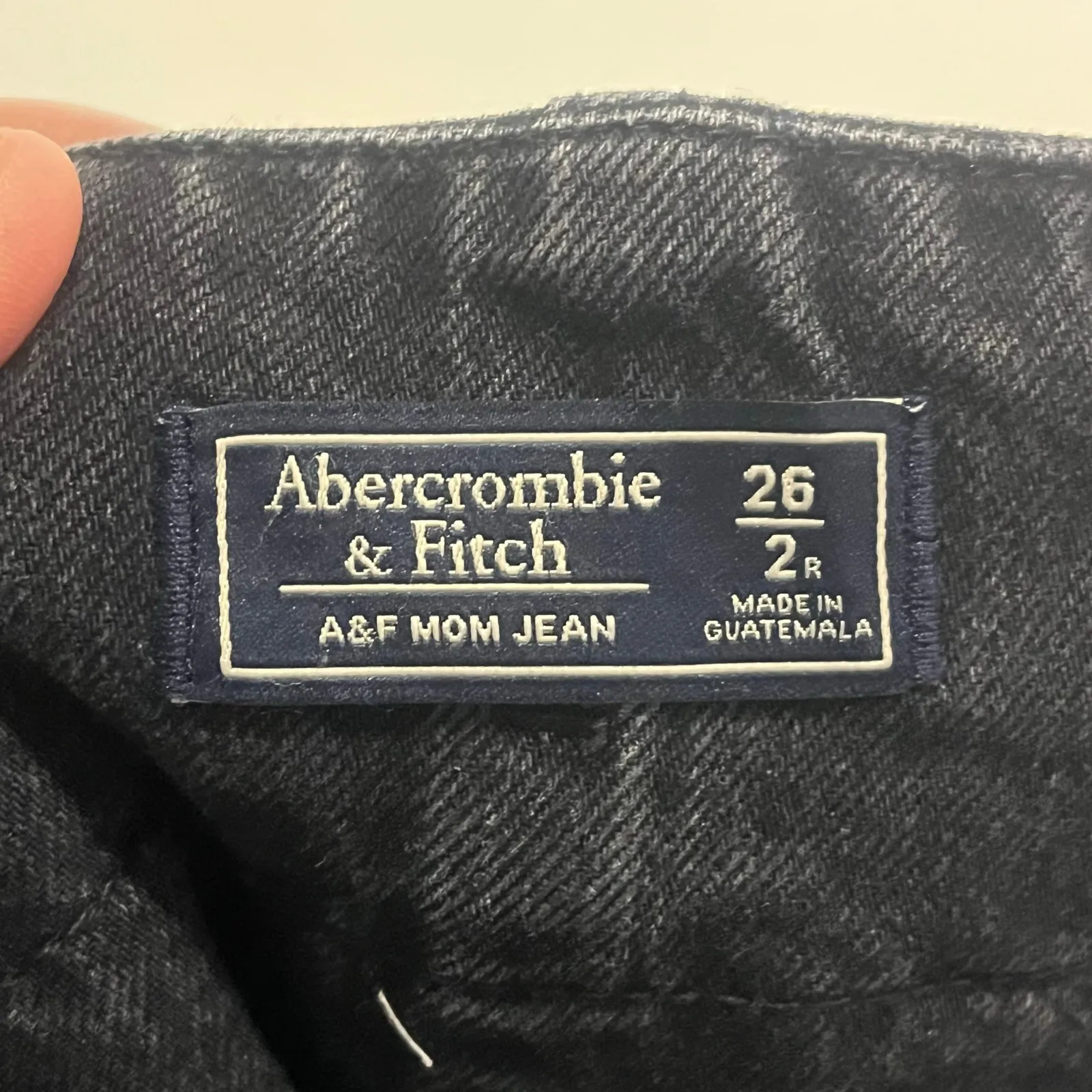 Abercrombie & Fitch A&F‎ Mom Jeans Womens 26/2 Faded Black Distressed Jeans - Image 6