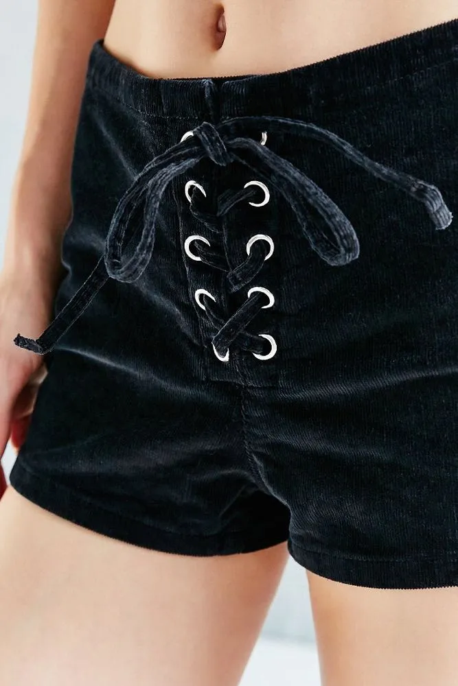 Purple Corduroy Shorts - Image 2