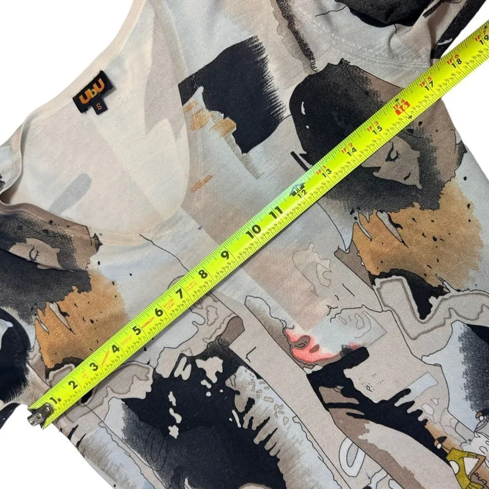 UBU silk blend black girl magic art to wear sweater blouse Tan - Image 7