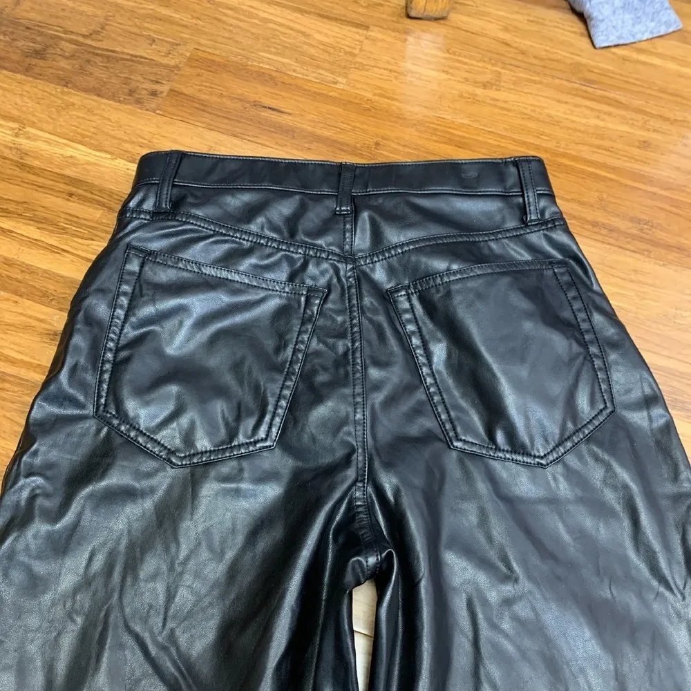 Abercrombie & Fitch Faux Leather Pants Size 10 Short 90s Straight Ultra High Ris - Image 5