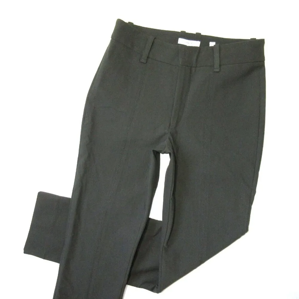 NWT Vince High Waist Cigarette Pant in Antique Olive Stretch Cotton Pants 8 - Image 2