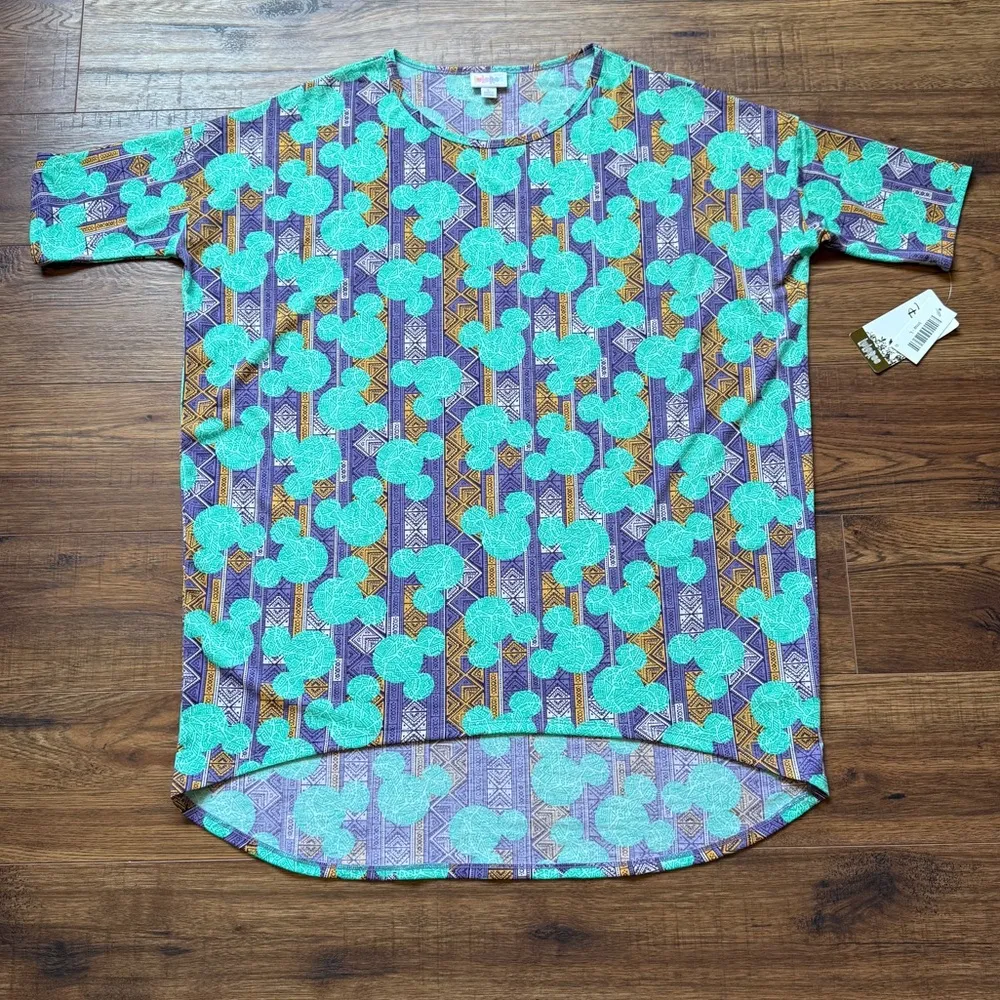 LuLaRoe & Disney Mickey Mouse Women’s Irma Short Sleeve Tunic Size Large NWT - Image 2