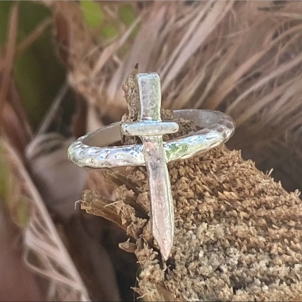 Sterling Silver Plated Renaissance Medieval sword Rings Silver - Image 6