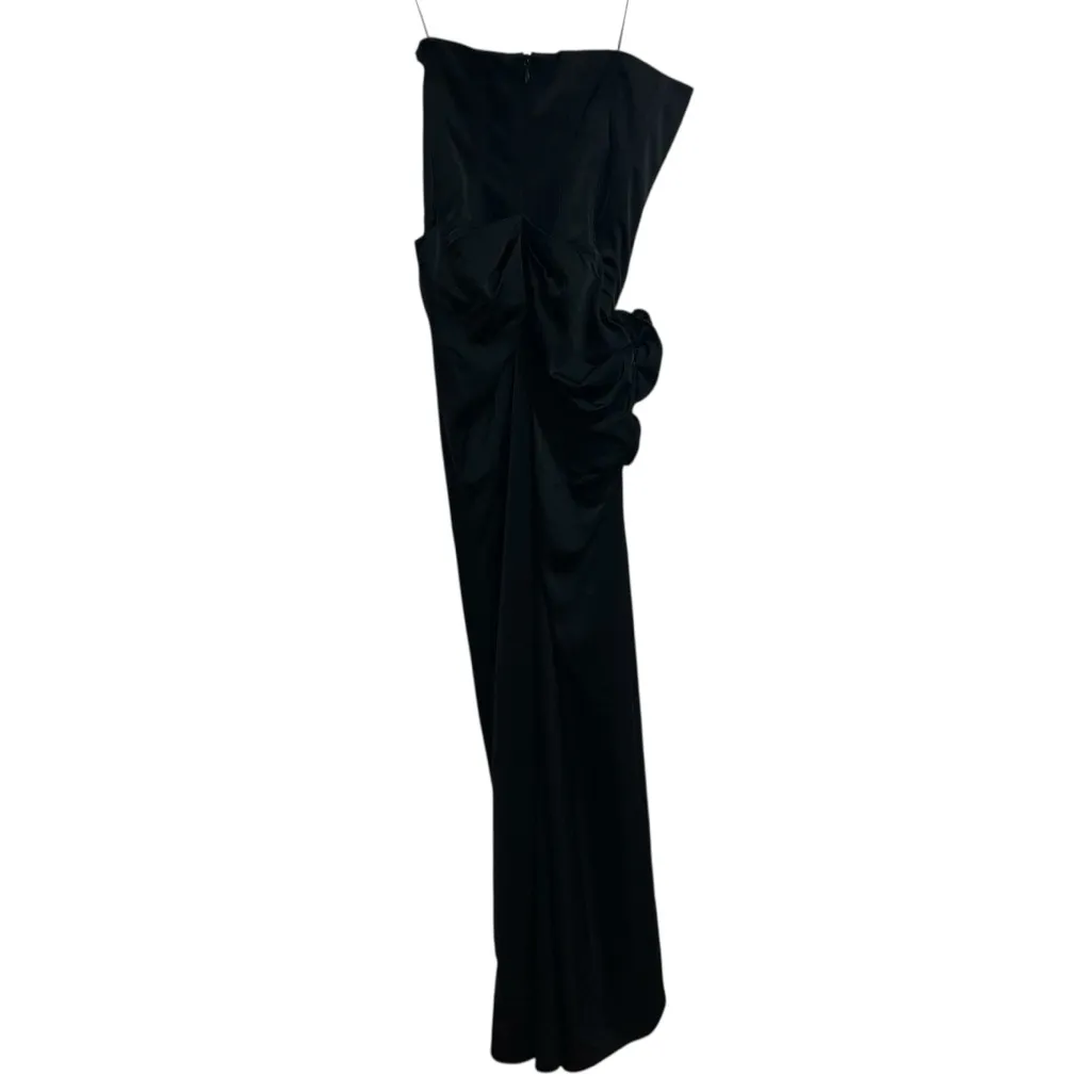 NEW NWT NBD Jake Gown Strapless Corset Maxi Dress Rosette Detail Black - Image 8