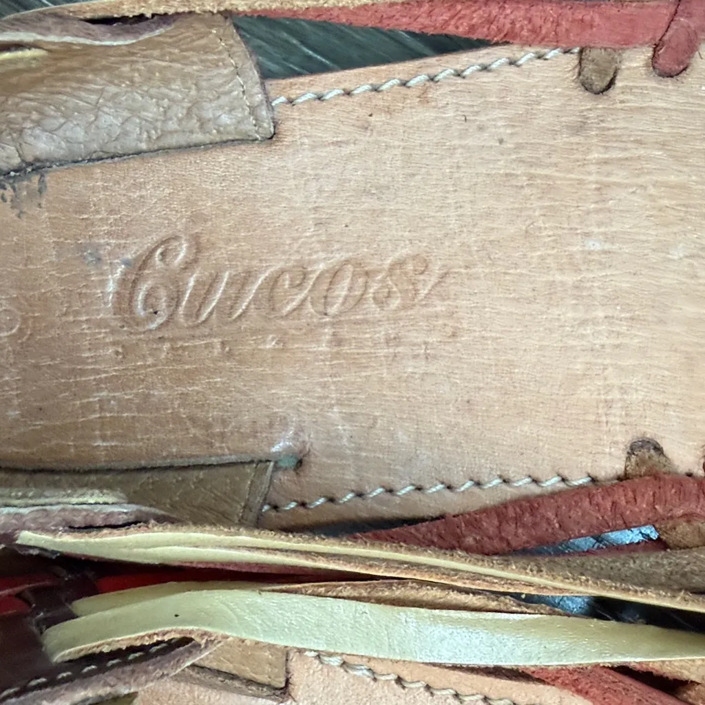 Women’s handmade Mexican Leather huaraches Brown Size 9 - Image 2