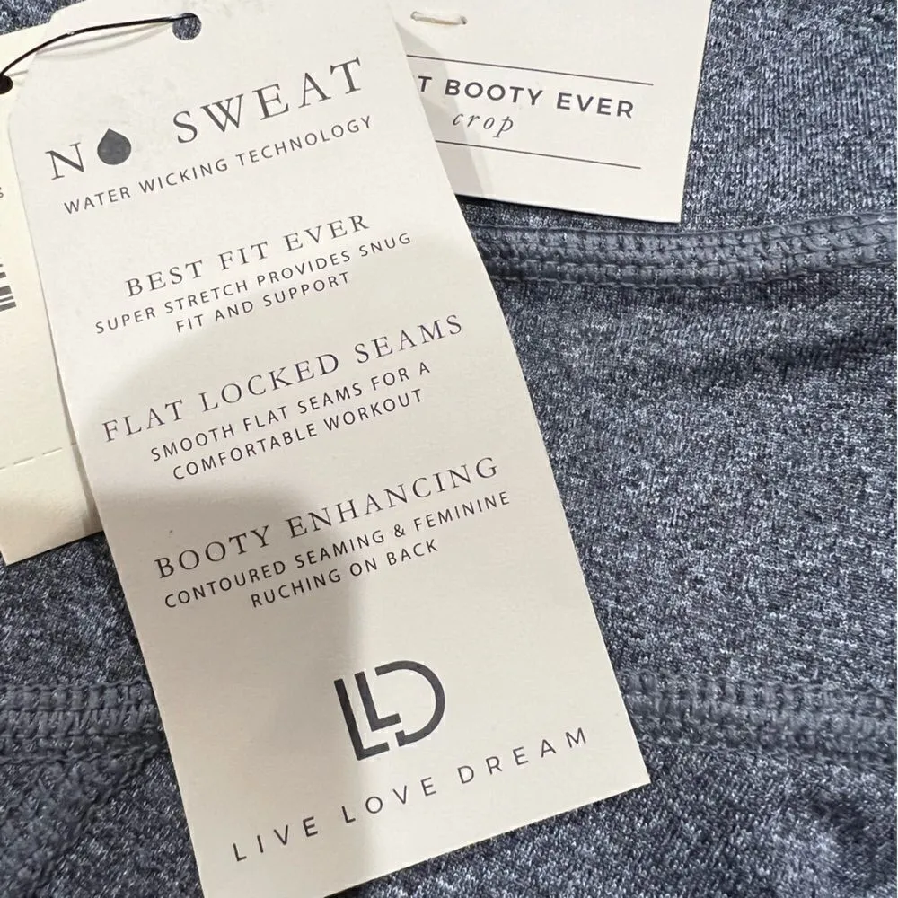 NEW Live Love Dream Aeropostale Grey Ruched Cropped Leggings Women’s Small - Image 6