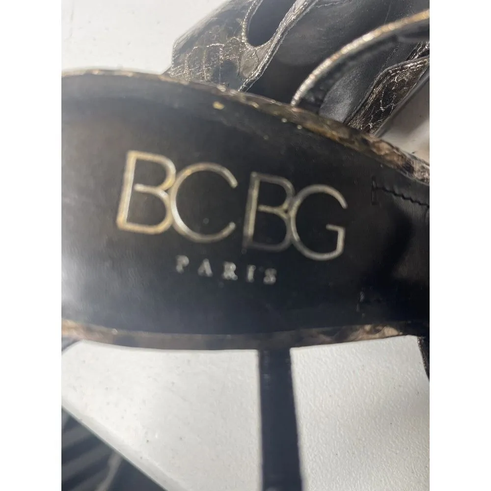 BCBG Paris Heels Snakeskin Print T - Image 8