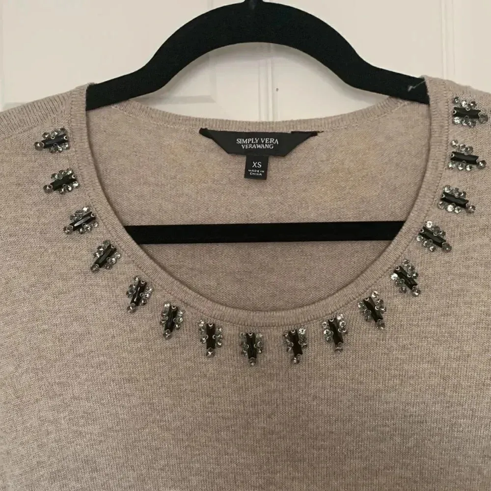 Simply Vera by Vera Wang Jeweled Sweater - Image 4