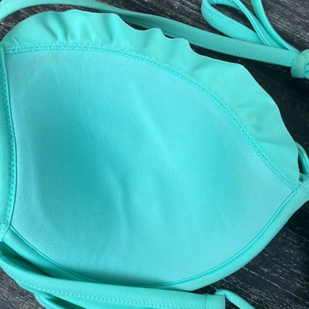 Victoria’s Secret Aqua Blue Padded Underwire Contour Bikini Swim Suit Top 36C - Image 5