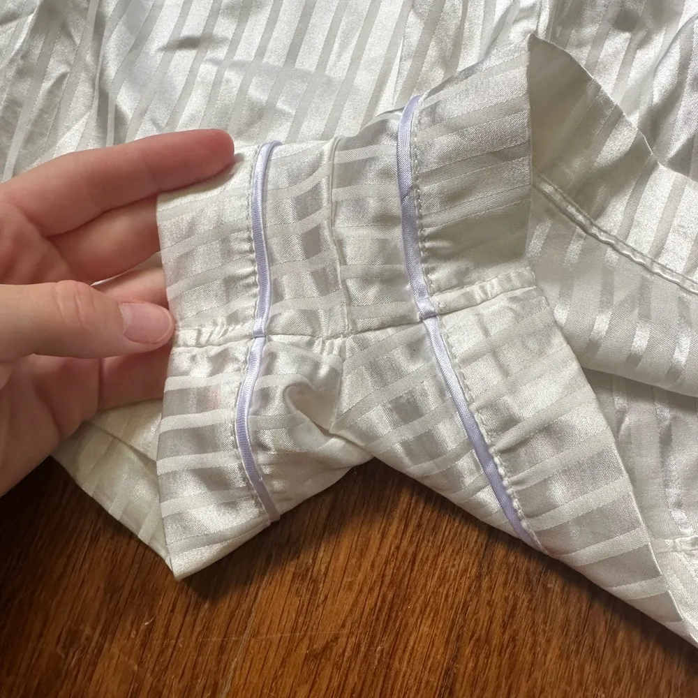 Satin sleep shorts White - Image 3