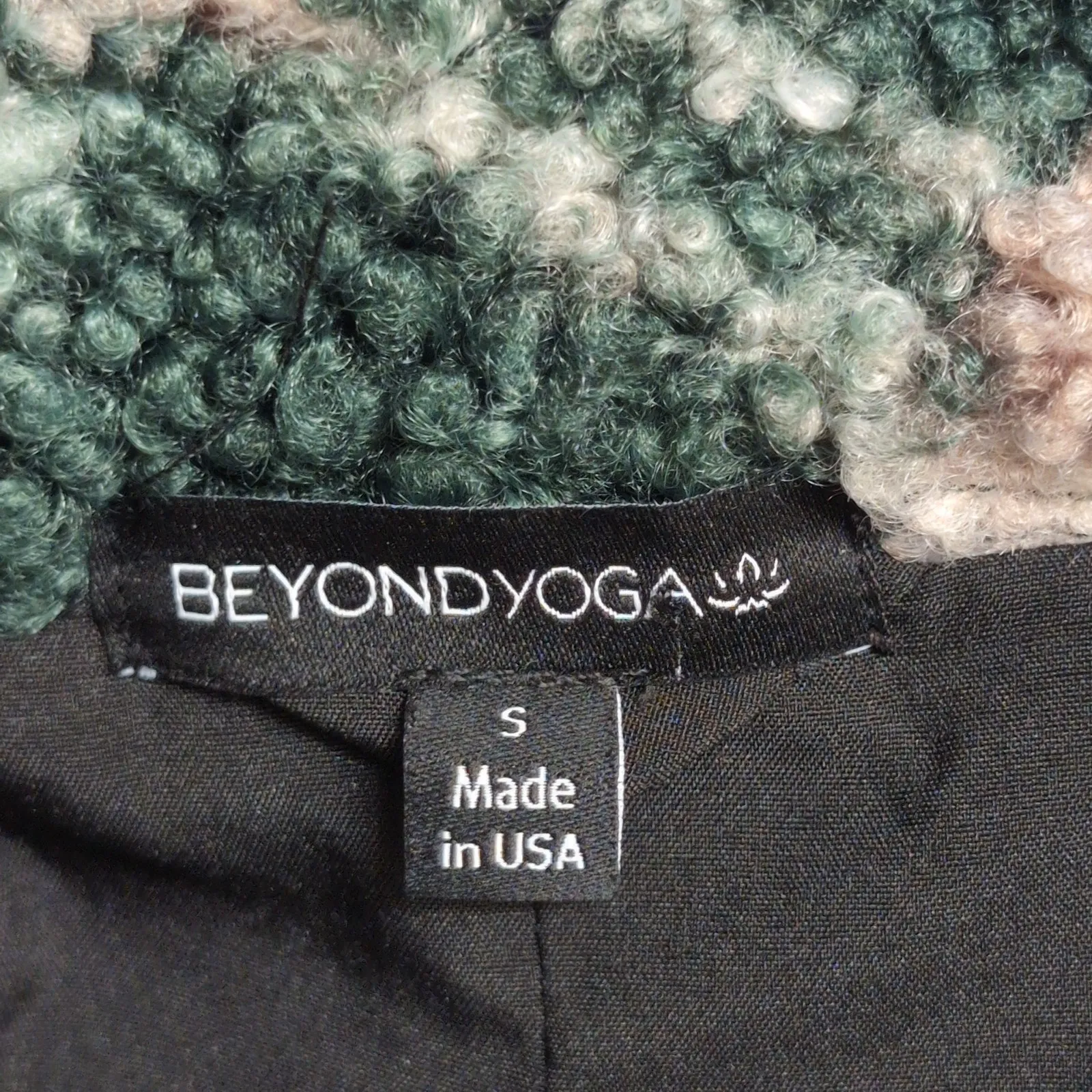 Beyond Yoga Green Pink Plaid Jacket Coat S - Image 6