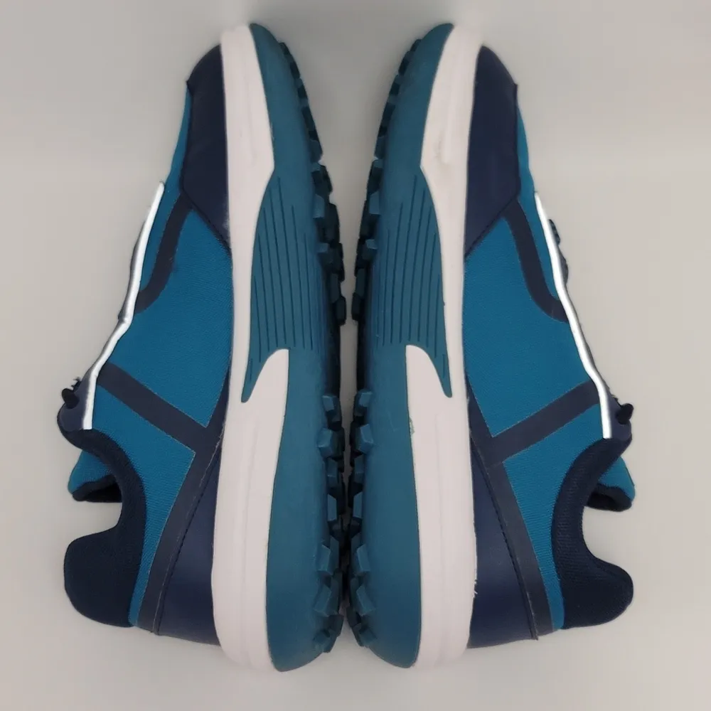 Lands End Women's Blue White Canvas Lace Up Action Runner Sneakers Size 9B - Image 9