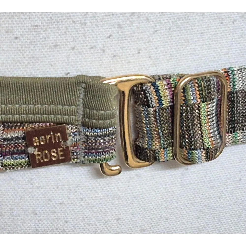 Aerin Rose 2 Piece Bikini Swimsuit Ladies XL 38DD Unique Green Striped Material - Image 6