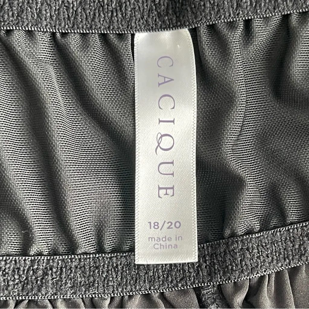 Cacique Chemise Nightie Babydoll Lingerie Women’s Size 18/20 Black Gold Floral - Image 7