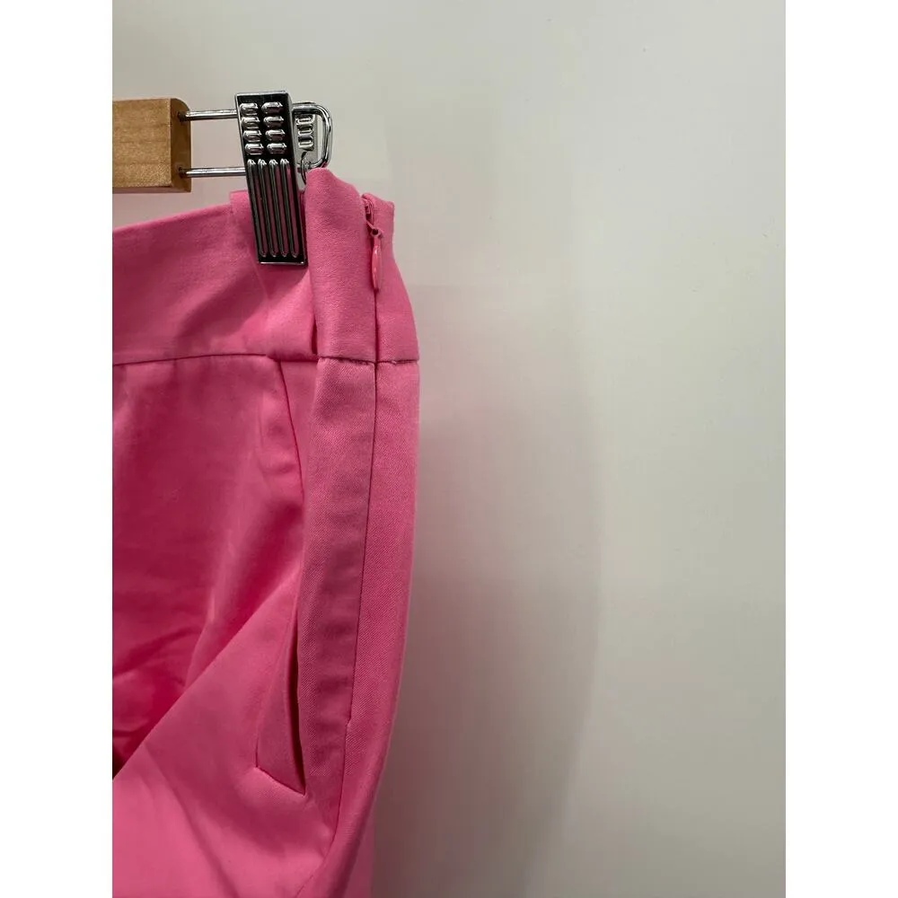 J.Crew Factory Shorts Women 6 Pink Chino Hidden Side Zip Cotton Blend - Image 5