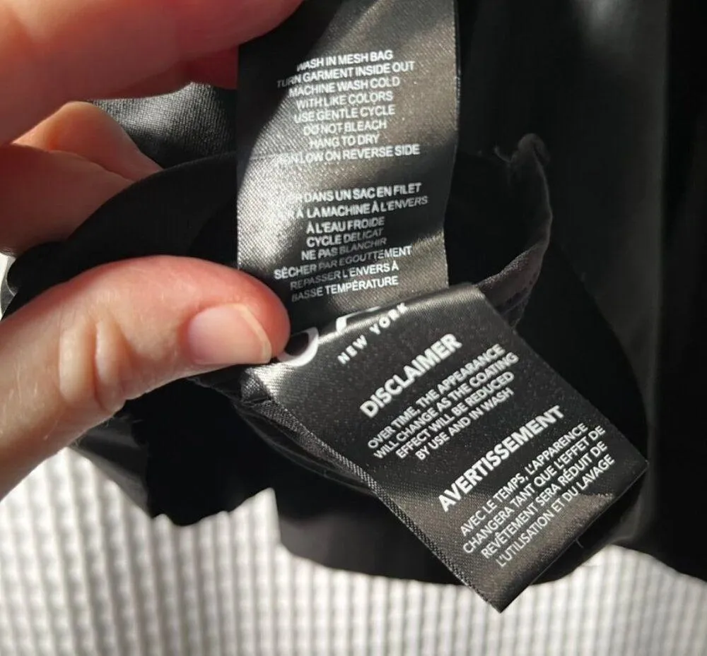 Oat New York vegan leather shirt jacket Black - Image 5