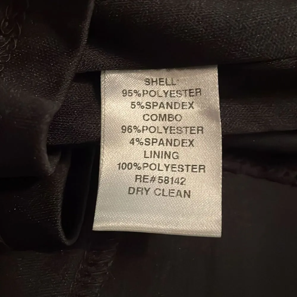 Maggy London Black Snakeskin Print Knit Sheath Dress Womens Size 10 Career - Image 7