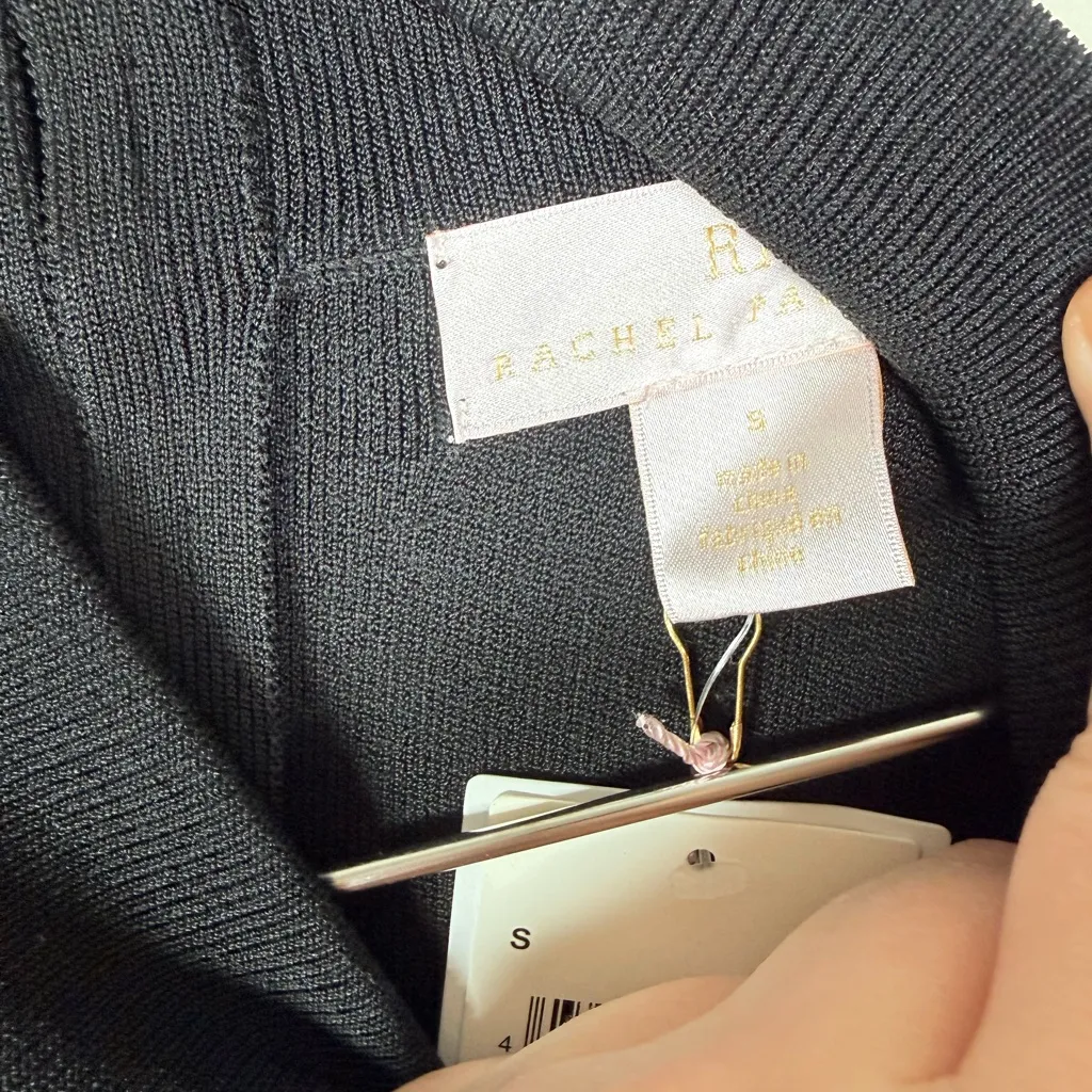 Rachel Parcell Black Jet Bubble Hem Sweater Dress - Image 7