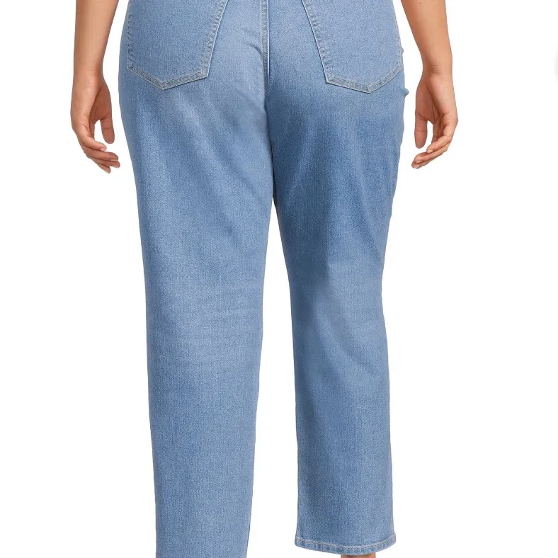 TERRA & SKY Womens Jeans Size 24W Straight Leg Stonewashed Distressed - Image 6