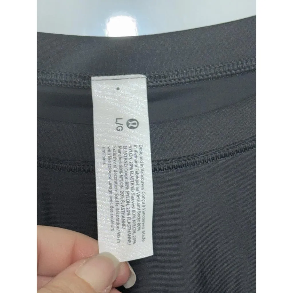 NWT Lululemon Waterside Relaxed UV Protection Long Sleeve Shirt Black Pink Sz L - Image 9