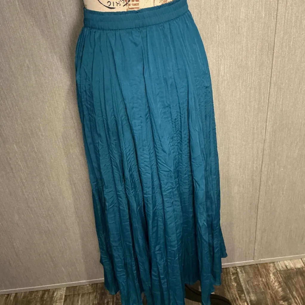 Soft Surroundings  Teal Maxi Skirt Size PM - Image 11