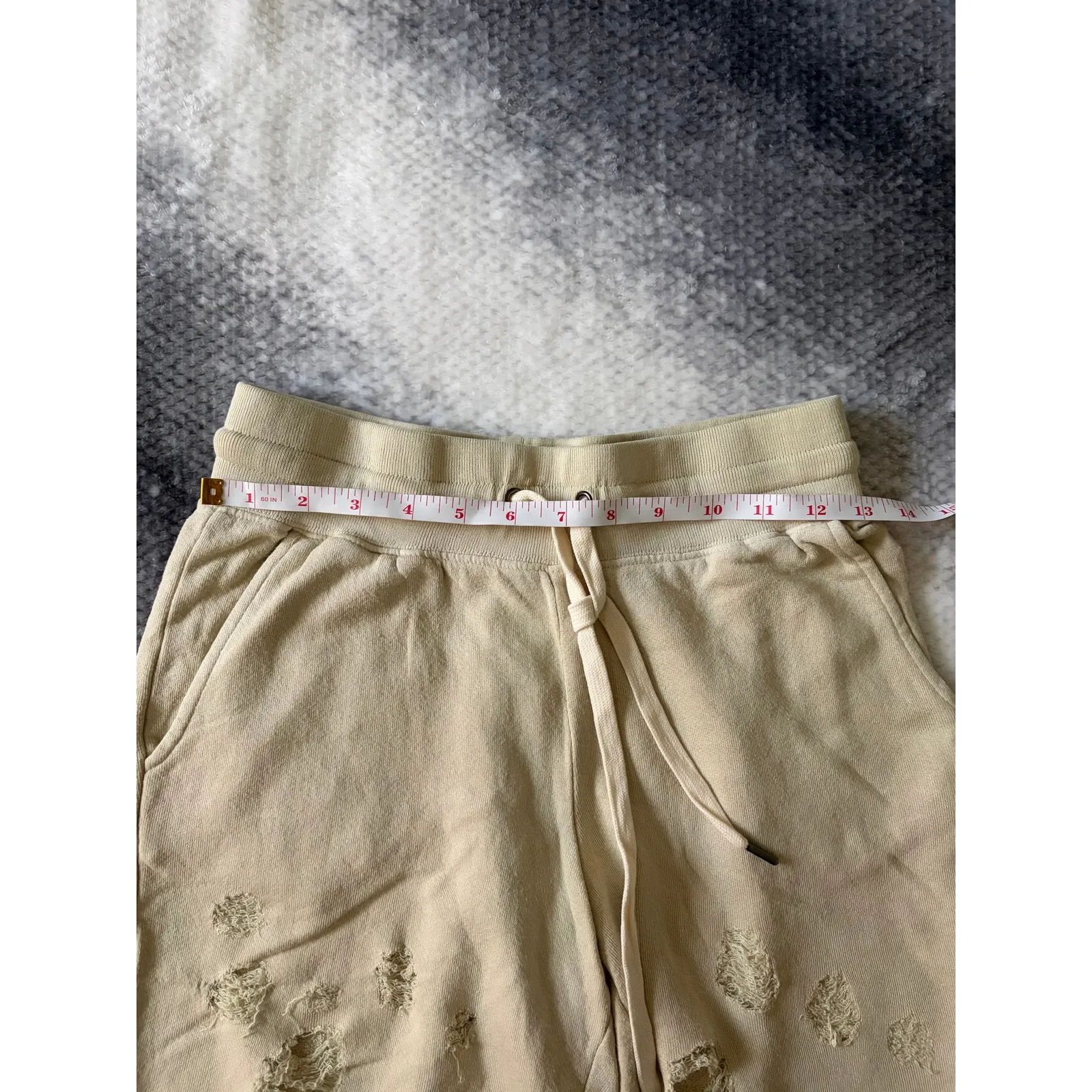 N: Philanthropy Coco Shorts Distressed Vintage Bone Beige Women Size XS - NWT - Image 8
