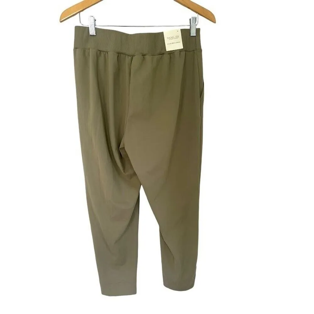 Rachel Zoe Relaxed Fit Versatile Wear Stretch Taper Pants Pocket Tan Size Medium - Image 4