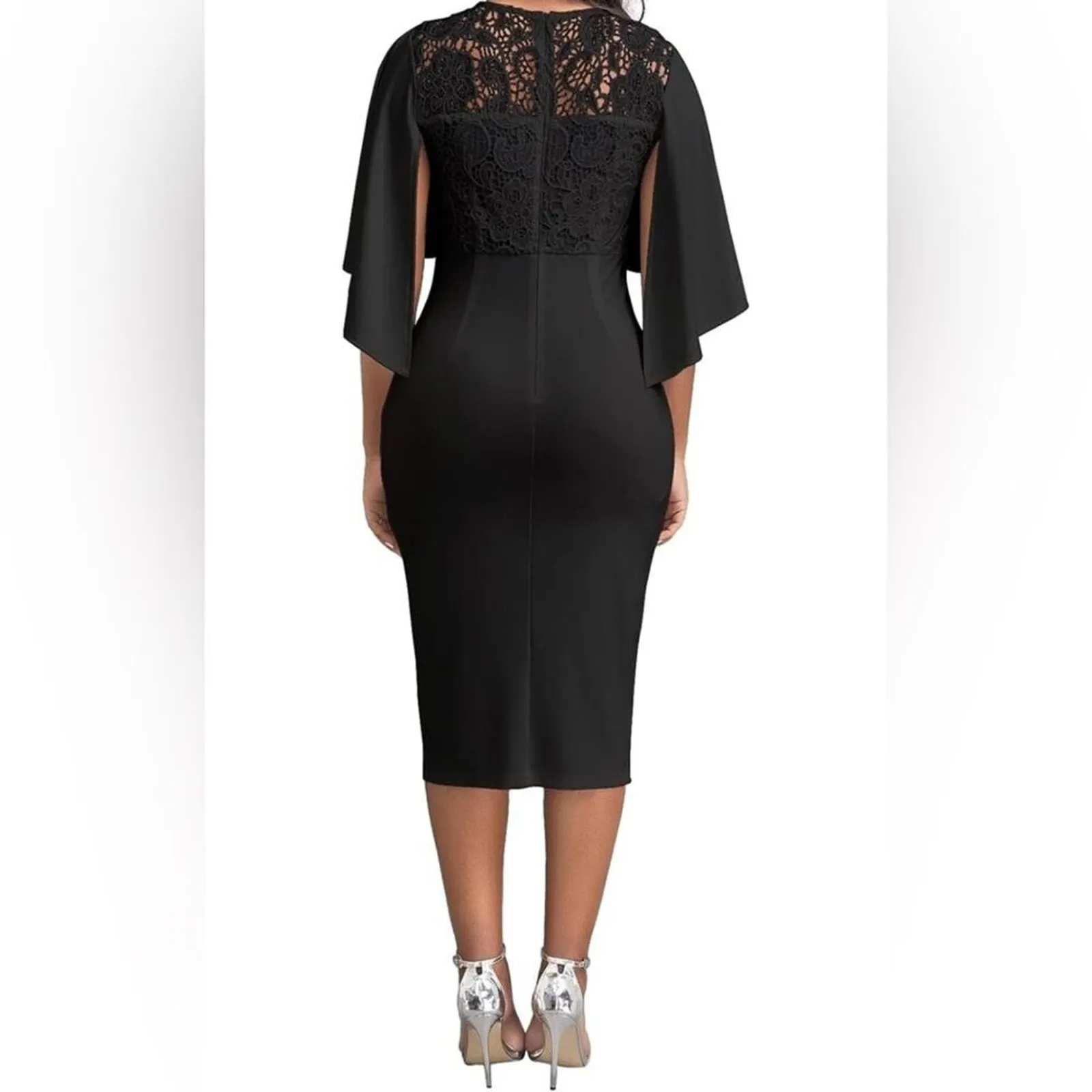 Brand: MOJICK
3.9
Vintage Dress for Women Elegant Bodycon Short‎ Sleeve Party Black Size L - Image 3