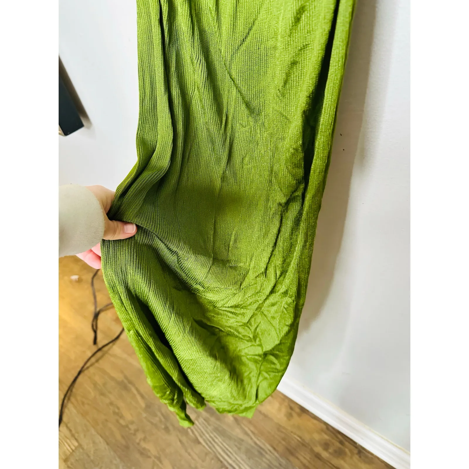 ATLEIN Green Crewneck Sleeveless Knit Midi Layered Bodycon Sheath Dress Size XS - Image 8