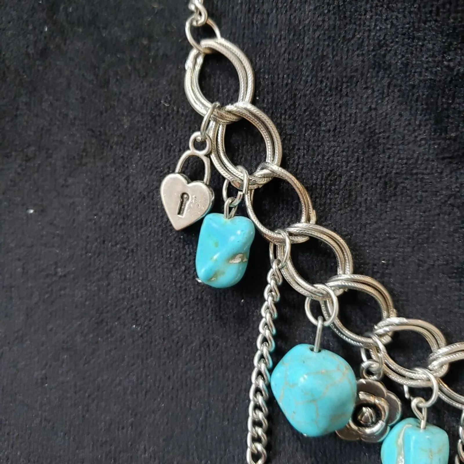 Womens Blue Turquoise Crackle - Image 6