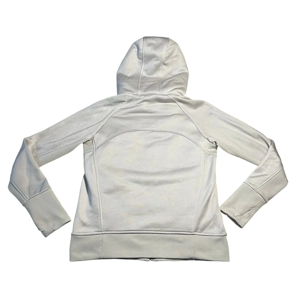 Athleta Faux Fur Trim Triumph Luxe Shine Hoodie Size Medium Winter Outdoors - Image 2