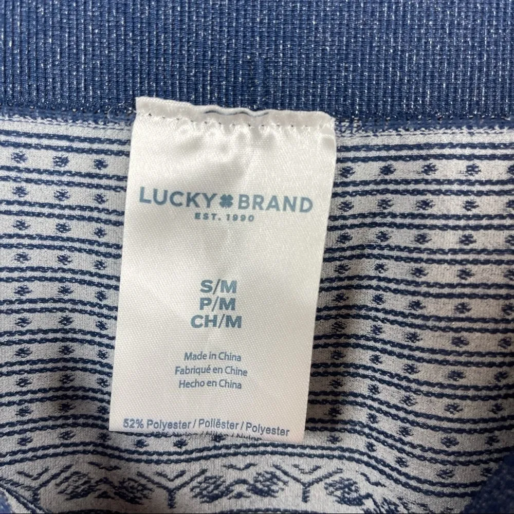 Lucky Brand Size Small Women’s Printed High Waist Legging Blue Winter Diamond - Image 5