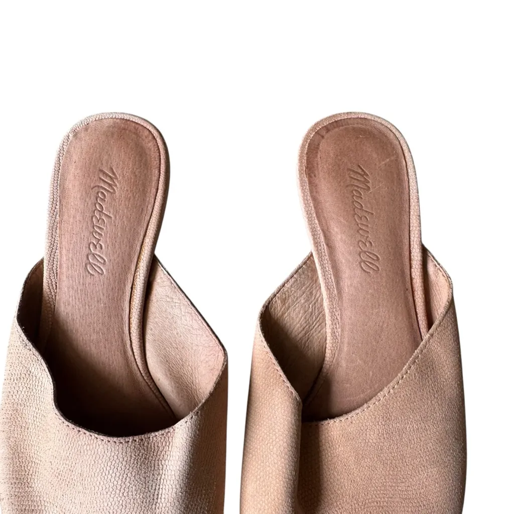 Madewell - Remi Mule Flats Blush Nude Suede Leather Slip-On Shoes Sz 6.5 - Image 3