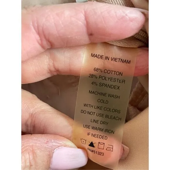 B4 Chaus Dress Pants Cropped Ankle Career Casual‎ Blush Pink Trousers Tan Size 8 - Image 7