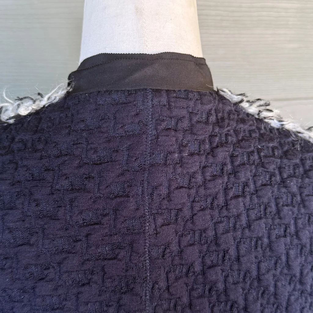 Rebecca Taylor Wool Blend Fringe Detail Cropped Jacket - Flawed - Image 8