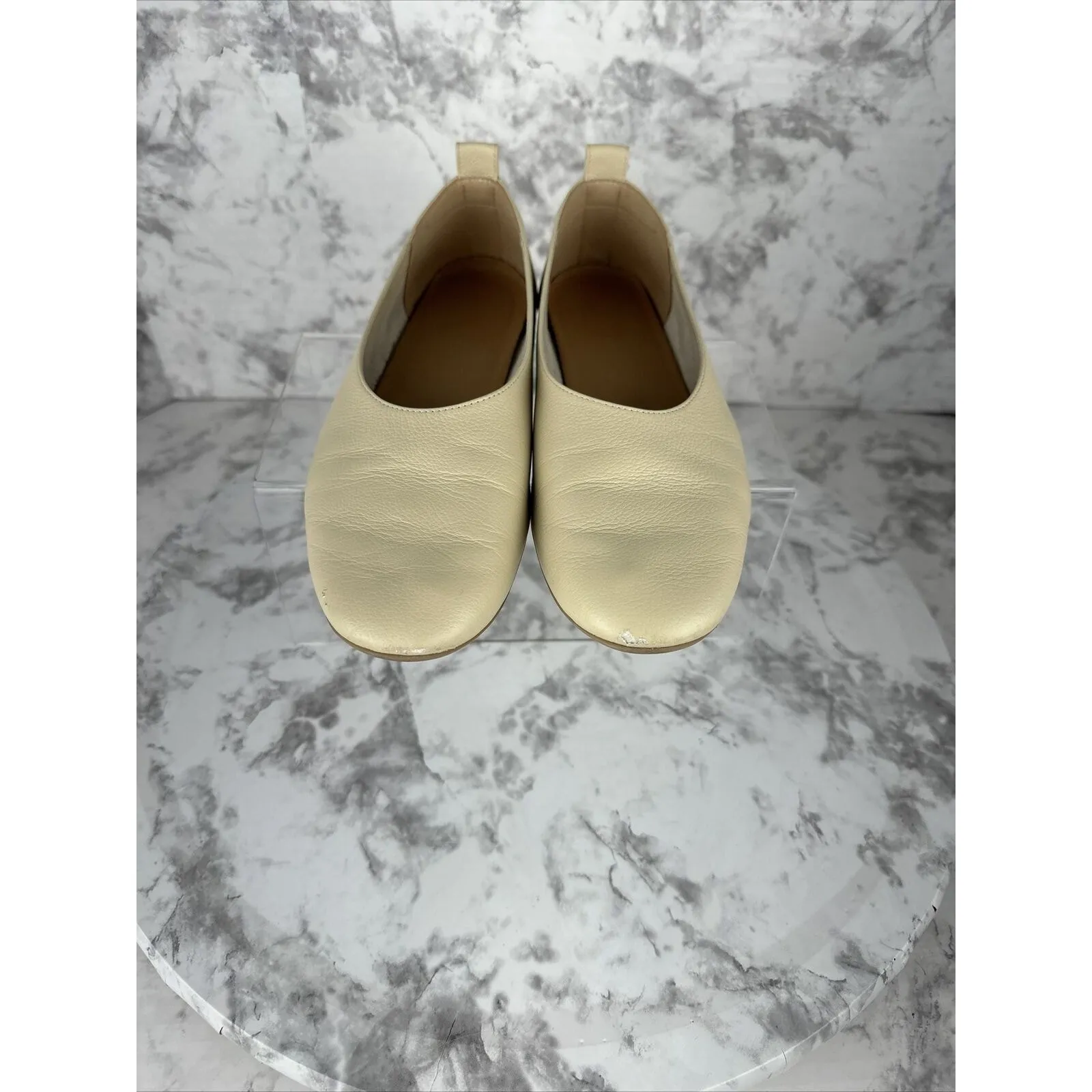 Everlane Womens Day Glove Italian Leather Ballet Flats Cream Beige Size 8.5 - Image 6