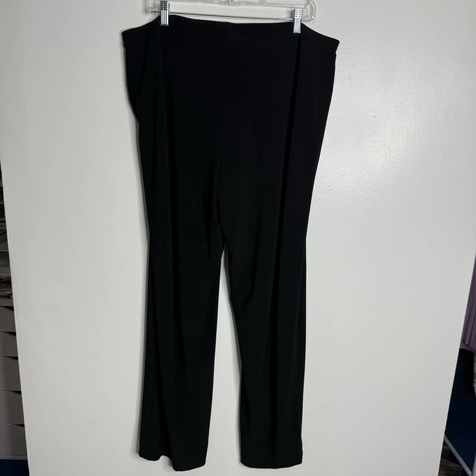 Sag Harbor Woman Stretch‎ Pull On Black Pants Lined Size 1X - Image 2