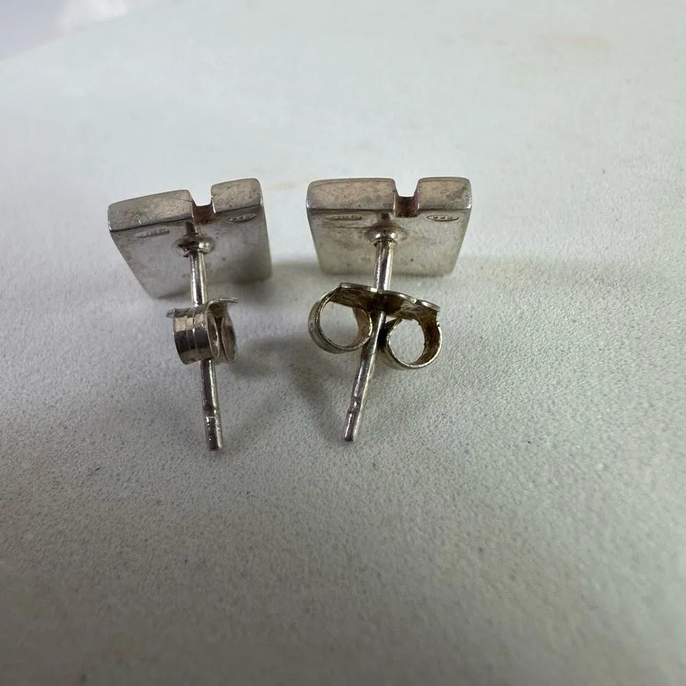 Gucci G Logo‎ Sterling Silver Pierced Earrings - Image 3