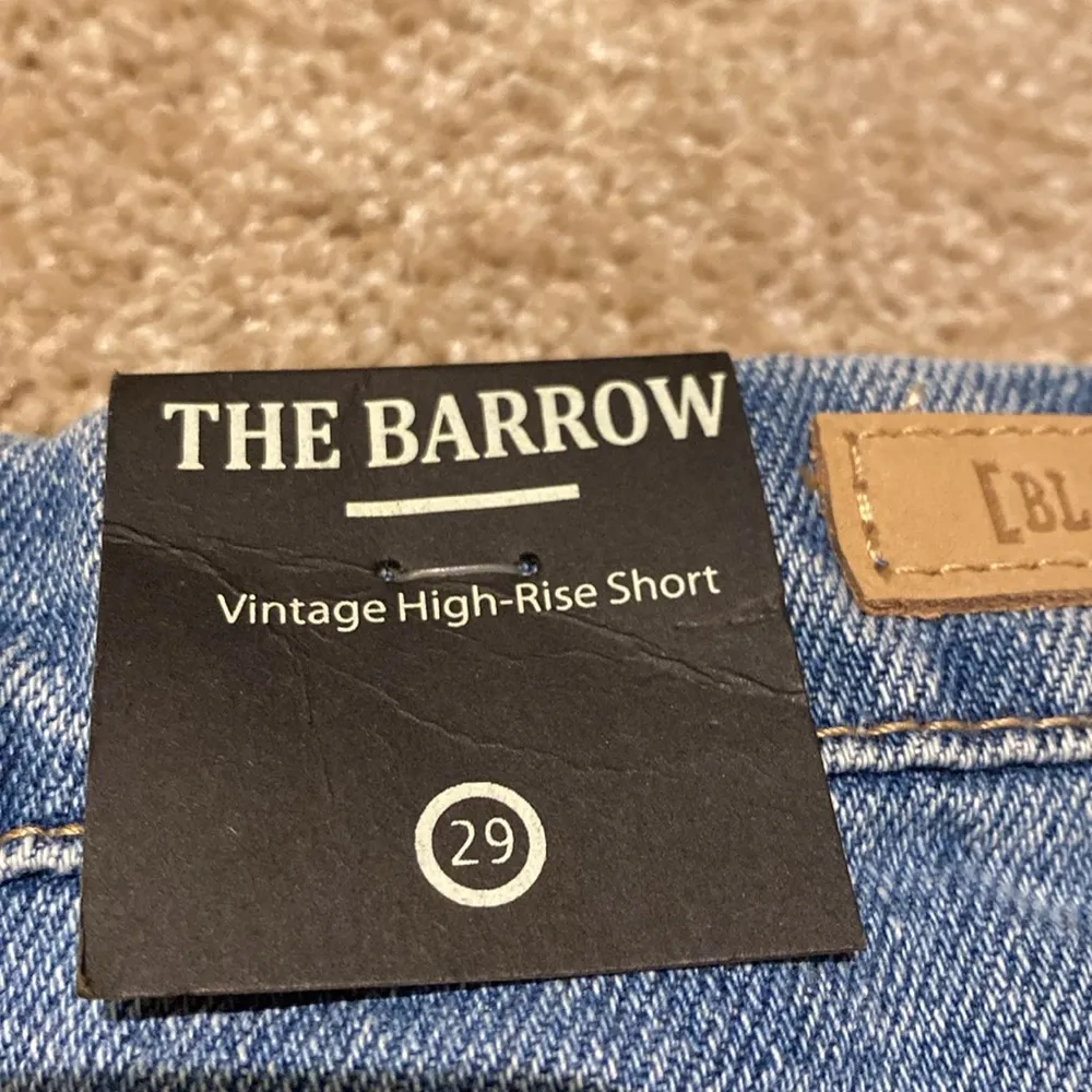 BlankNYC The Barrow Vintage High Rise Jean Cut Off Shorts Blue White Size 29 - Image 5