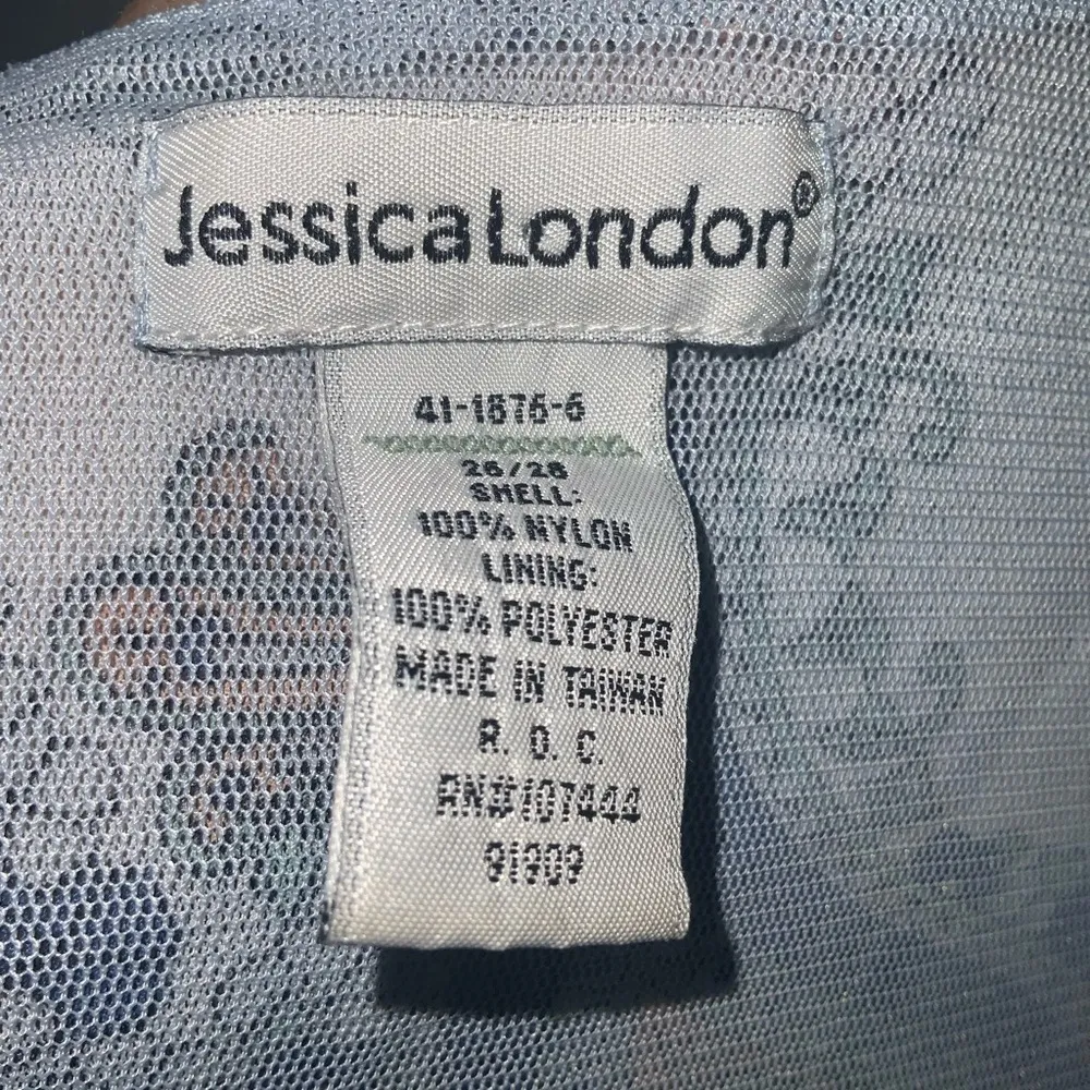 Jessica London Blue Green Multicolor Paisley Faux Wrap Short Sleeve Top 26/28 - Image 8