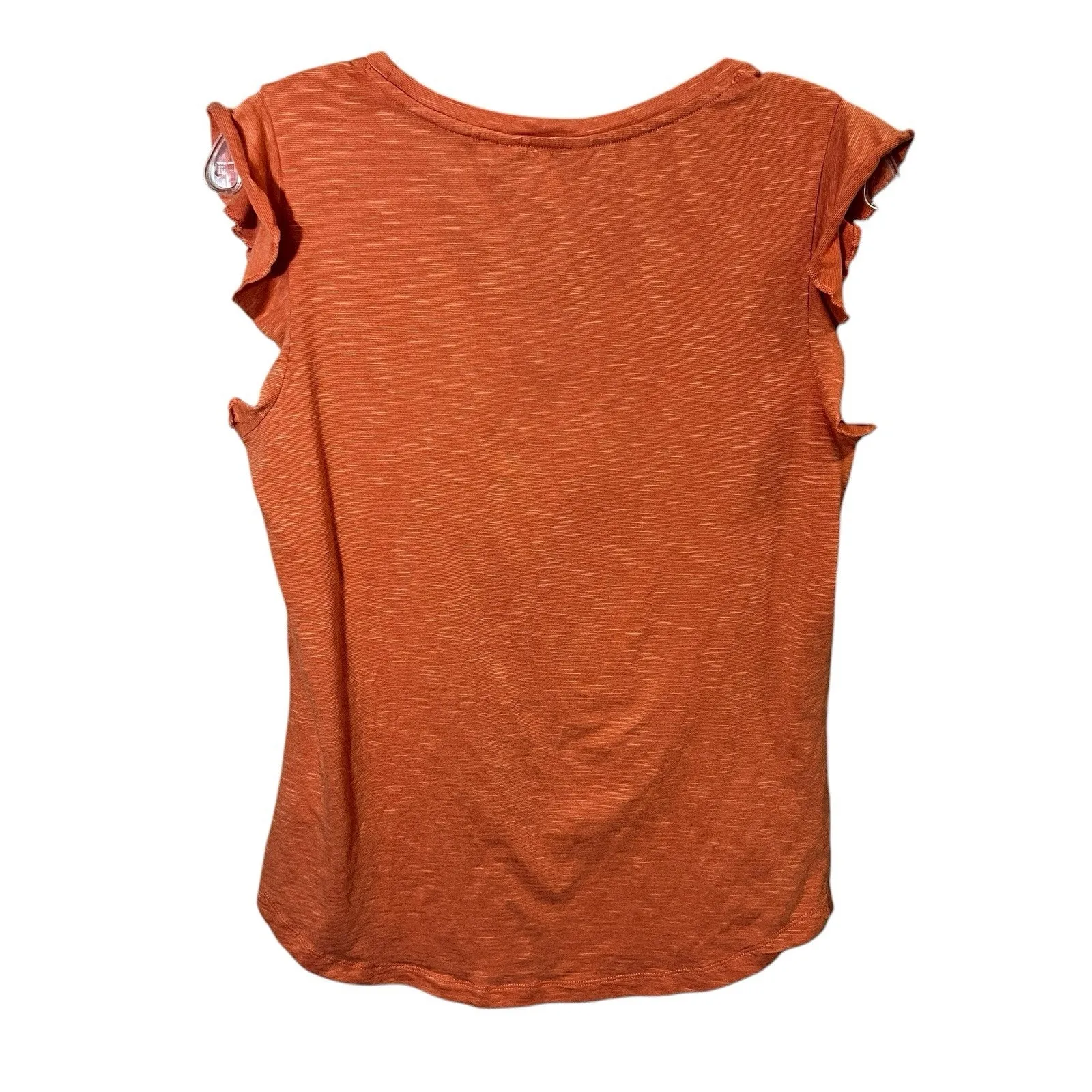 Toad & Co Woman’s Top Sz Medium Orange Scoop Neck Flutter Sleeve T Shirt Outdoor - Image 8