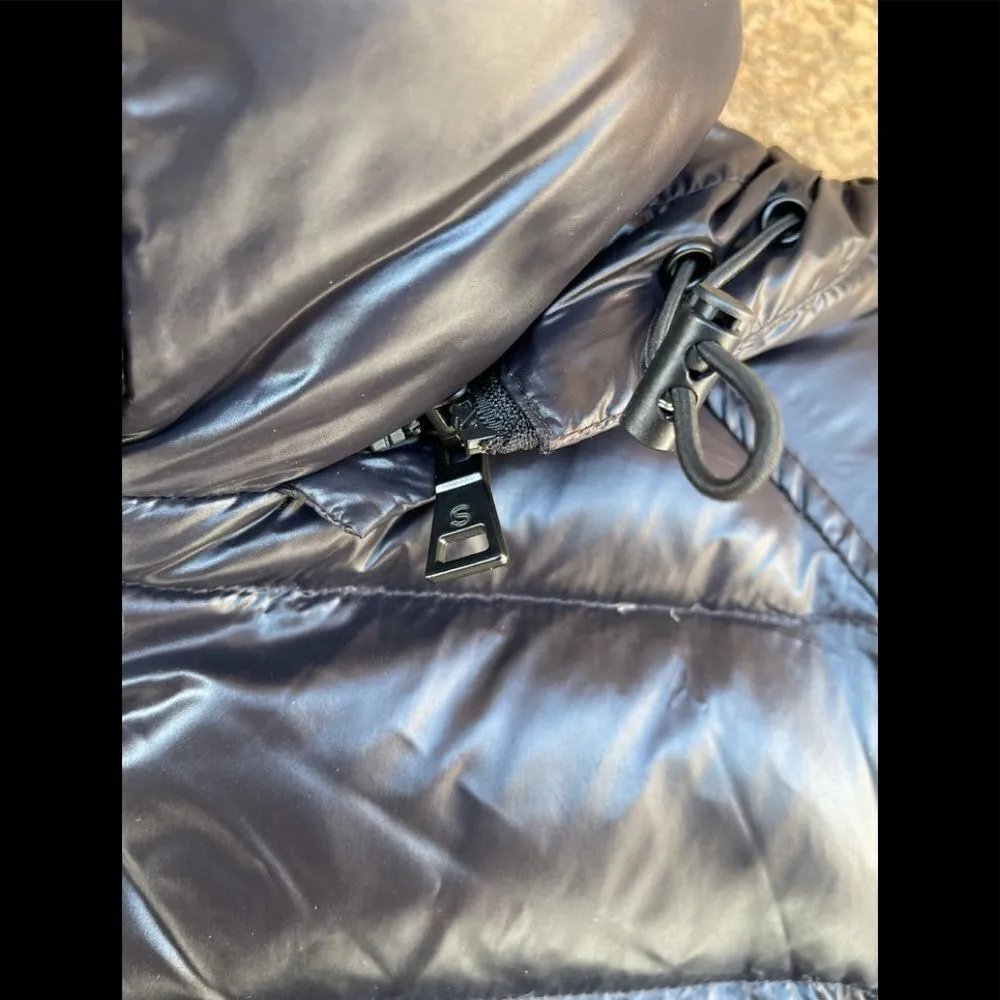 S13 NYC Kylie Down Puffer Gloss jacket small Black - Image 5