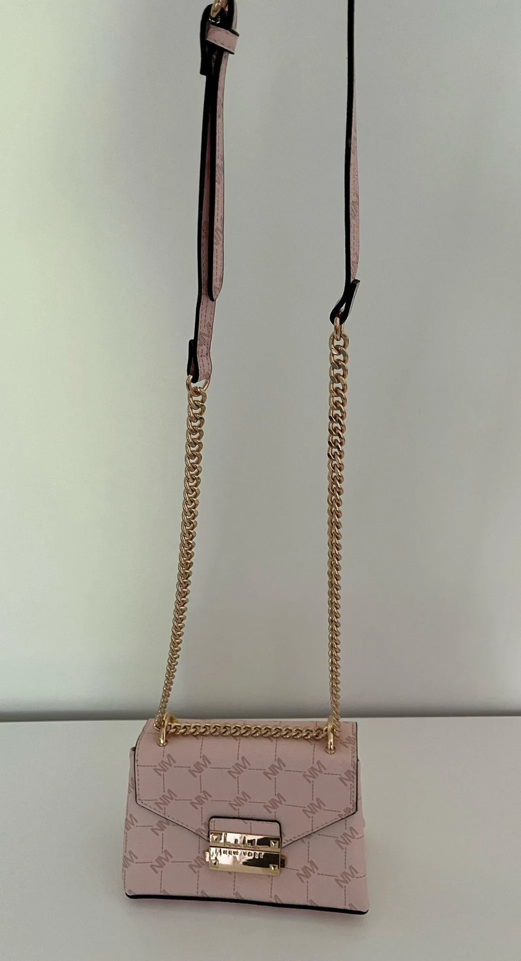 Nicole Miller Pink Mini Crossbody Purse - Image 3